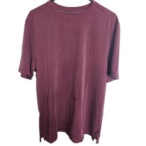 Tommy Bahama Tshirt Men M Purple Siena Sky Striped SS Crewneck Lightweight Tee